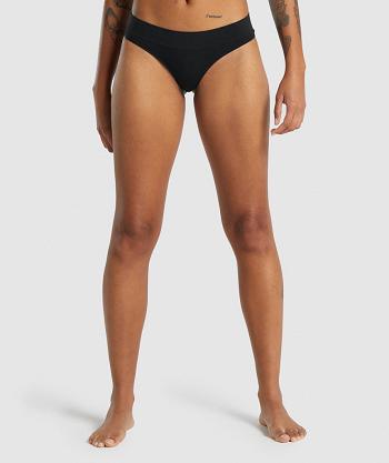 Dámské Tanga Gymshark Seamless Černé | CZ 3160UZG